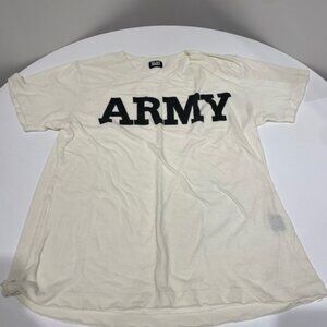 NLST ARMY tee shirt white crème size SMALL